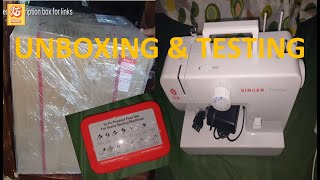 Singer Portable Promise 1408 Sewing Machine Unboxing and Testing ( with Presser Foot Set  )