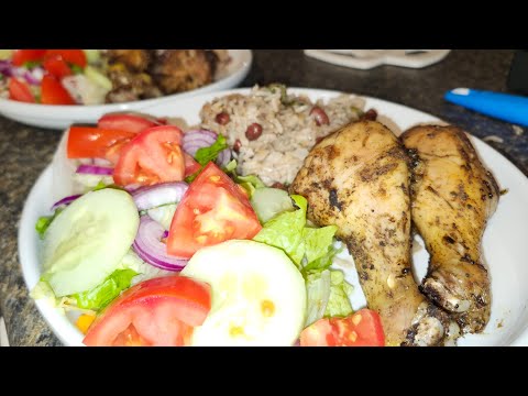 Easy Jerk Chicken & Rice and Peas