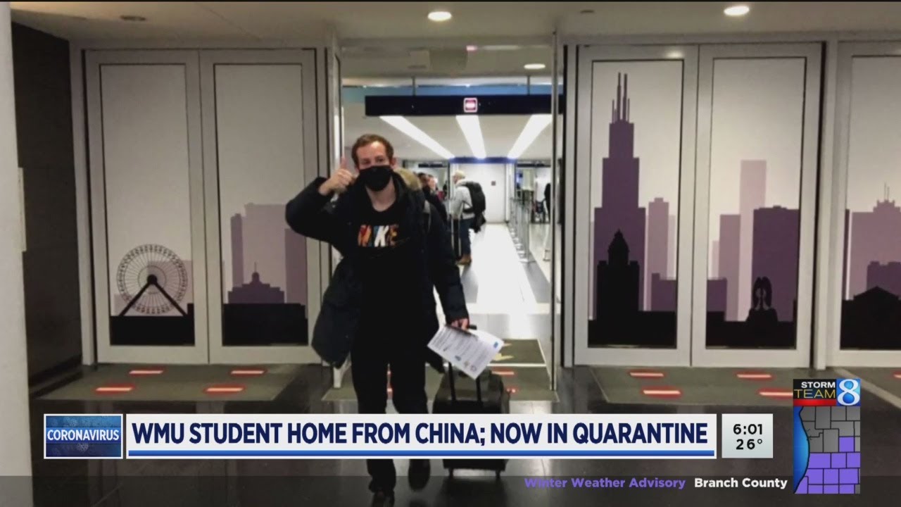 WMU student home from China, symptom-free in quarantine
