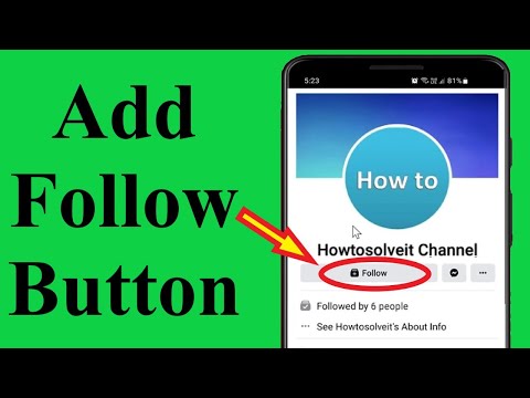 How to Add Follow Button on Facebook!! - Howtosolveit Video