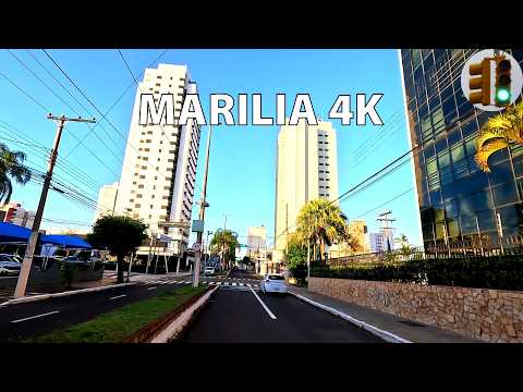 CAPITAL do ALIMENTO | DIRIGINDO no CENTRO da CIDADE de MARÍLIA SÃO PAULO BRASIL | UHD 4K v1