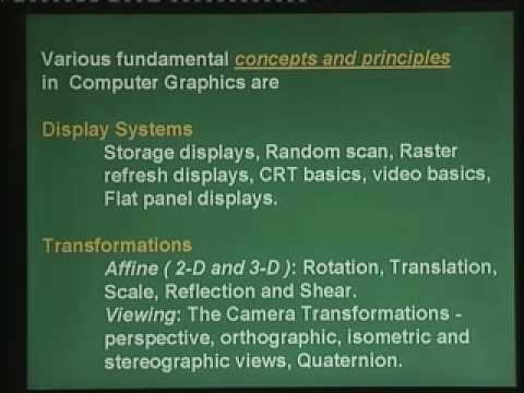 Lecture - 1 Introduction to computer graphics 