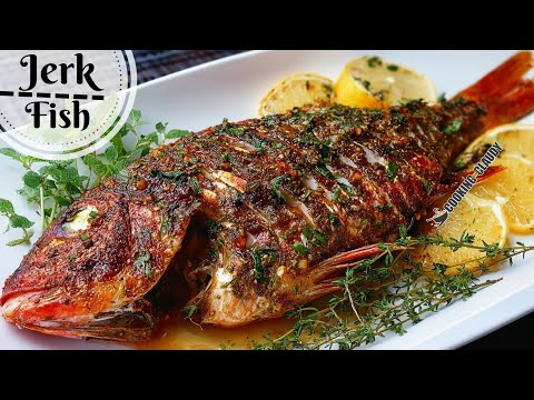 The Best Jamaican Jerk Grilled Fish Recipe | Tasty Oven Grilled Red Snapper.