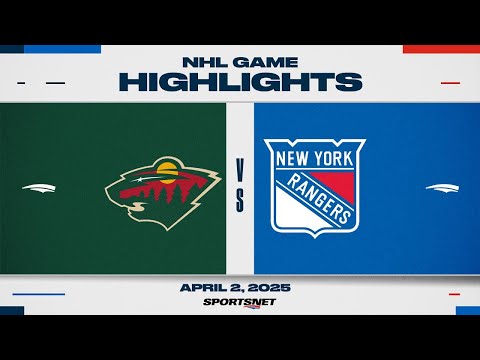 NHL Highlights | Wild vs. Rangers - April 2, 2025