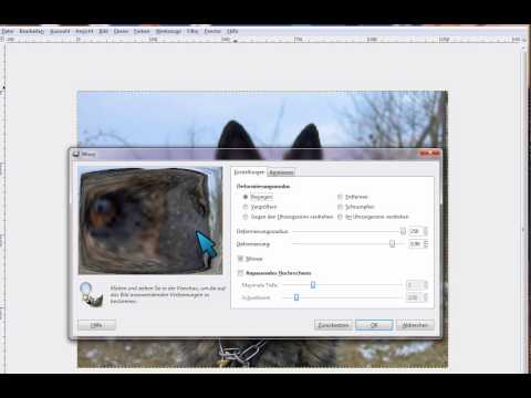 Videoanleitung zur Funktion: Bildteile verformen über GIMP