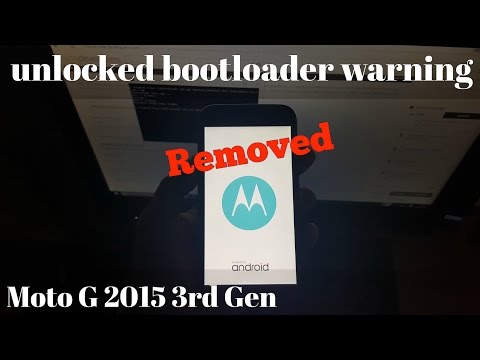 Moto G 3rd Gen 2015 Remove Unlocked Bootloader Warning & Replace with stock Moto Logo