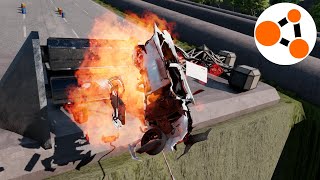 Desafio completo! #2 Teste de freio - Beamng Drive - Qual carro consegue pular os espinhos e frear?