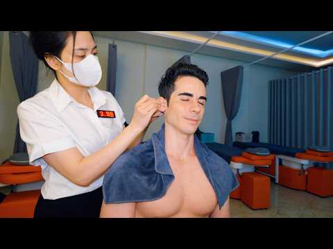 ASMR: $19 Relaxing Vietnamese Barbershop Massage + Ear Cleaning & Shave | 66 Min Full Service