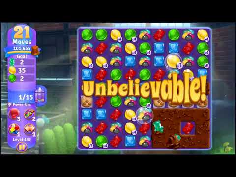 Willy Wonkas Sweet Adventure Level 182 - NO BOOSTERS 🍫 | SKILLGAMING ✔️