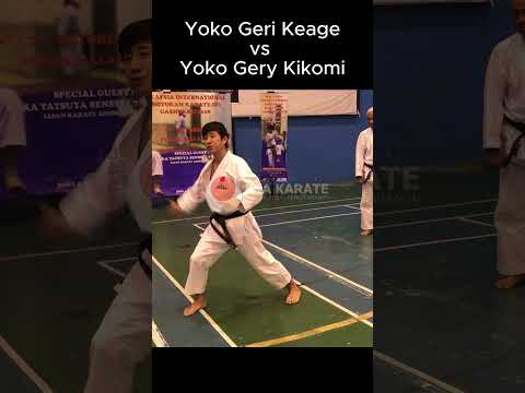 Yoko Geri Keage vs Yoko Geri Kikomi #japankarateassociation #jka
