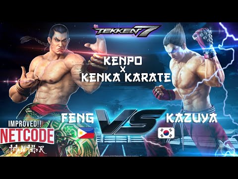Dope Kazuya - Improved Netcode! PH VS KOREA - Tekken 7 - Feng Wei [TiTAN_THOR] VS Kazuya