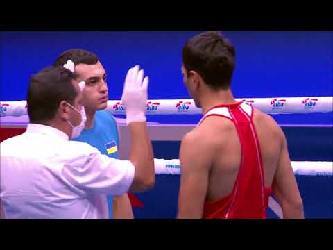 Aslanbek Shymbergenov (KAZ) vs Yurii Zakharieiev (UKR) - 🥊¼ Box World Champions Serbia Belgrade 2021