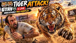 GTA 5 LIVE: TIGER ATTACK IN DESERT! 🐅🔥 | GTA 5 Live #Shorts #BengalTiger #Gaming