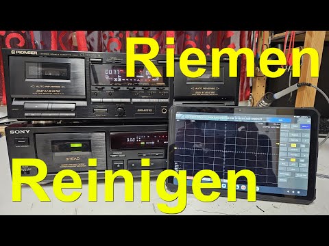 Tape Deck Kassettenrekorder Riemen wechseln und Tonkopf reinigen