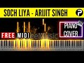 Soch Liya Piano Tutorial With Lyrics Arijit Singh Radhe Shyam