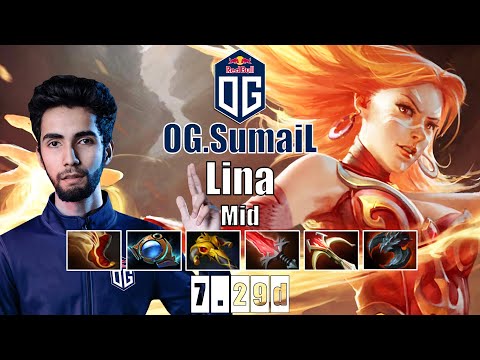 Lina Mid | OG.SumaiL | KING OF MID INSANE LINA 14 KILLS | 7.29d Gameplay Highlights
