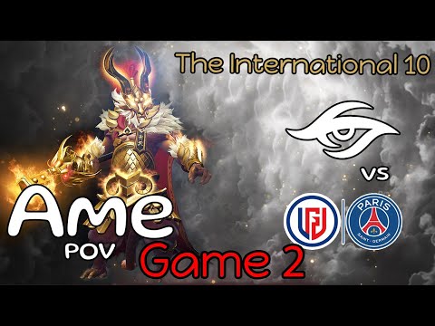 The International 10 | Secret vs PSG.LGD | Game 2 | Ame Monkey King POV | UPPER BRACKET