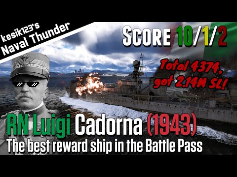 [War Thunder Naval] The best reward in the BP | RN Luigi Cadorna (1944)：Luigi Cadorna Class | 2K QHD