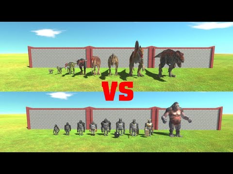 Carnivore Dinosaurs vs Mutant Primates - Animal Revolt Battle Simulator