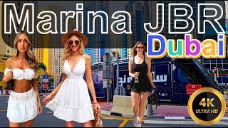 Marina JBR Dubai Incredible and Most Beautiful Evening Walk tour | Dubai UAE | 4k Full HD Video