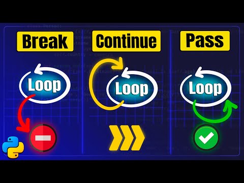 Python Break vs Continue vs Pass (Visually Explained) | Control Statements | #Python Course 18