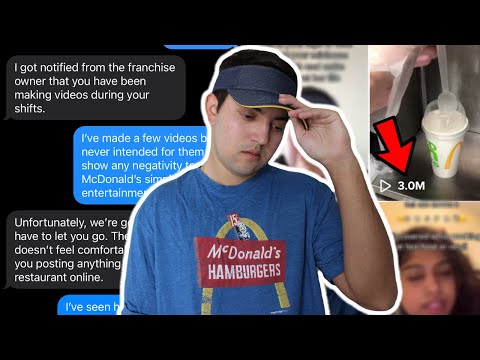 I Got Fired From McDonalds For Going TikTok VIRAL