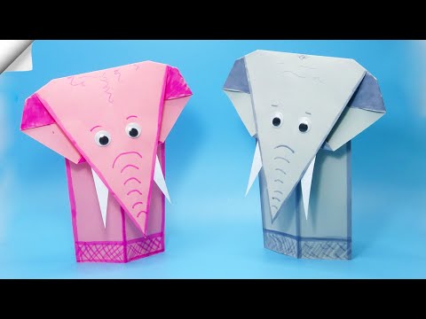 Funny Elephant Moving paper TOYS Easy paper crafts