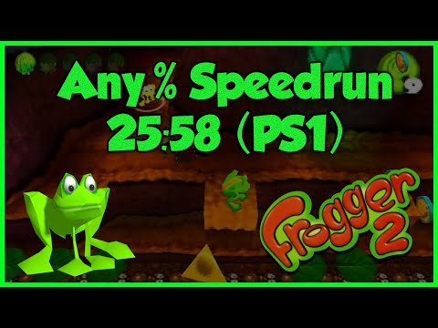 Frogger 2: Swampy's Revenge - Any% (PS1) Speedrun in 25:58 [World Record]