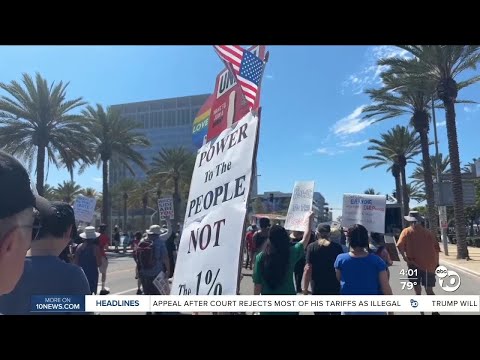 Thousands march through downtown San Diego on Labor Day