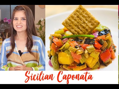 How to make the real Sicilian Caponata - Italy's Fav Appetizer | Vegan Recipe| Isha's Kitchen