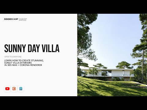Sunny Day Villa Exterior | 3Ds Max + Corona Renderer Workshop