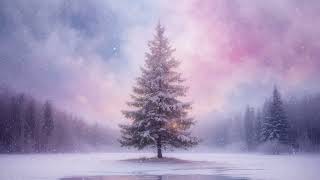 Christmas Tree and Animated Snowy Landscape