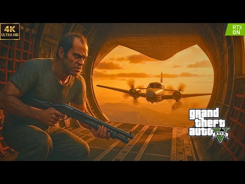 GTA V Enhanced RTX ON | Minor Turbulence Mission | 4K ULTRA Graphics | Walkthrough Part 26