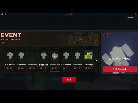 This is EVERYTHING in the ROBLOX EVADE Halloween Event Menu!