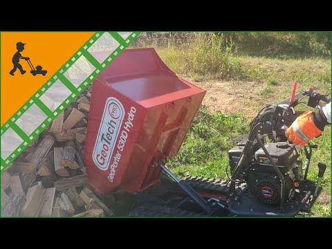 GeoTech tracked power barrow-minidumper GeoPorter 530D Hydro 500 kg - Customer's operating video