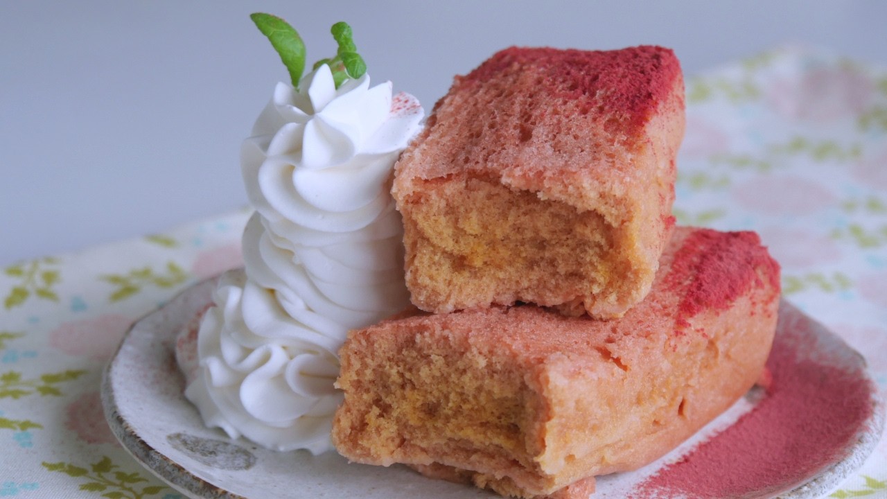 【業務スーパー米粉】レンチン3分♡春色ビーツのふわもち米粉パン | 3-Minute Beet Rice Flour Bread| 3-Minute Beet Rice Flour Bread