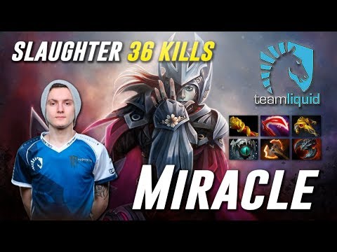 Miracle - PA 36 KILLS SLAUGHTER - Safelane TOP MMR Gameplay Dota 2