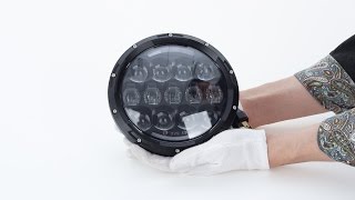 Jeep LED Headlight Assembly White DRL/Yellow Turn Signal for Wrangler JK Harley Davidson Hummer