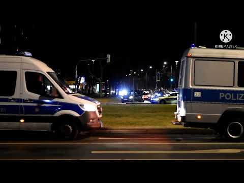 Massiver Polizeieinsatz in Dresden  22.01.22. Blaulicht #räumpanzer #wasserwerfer Coronaspaziergang
