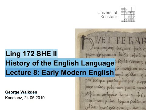 History of English 8: Early Modern English