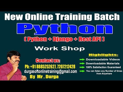 Python Tutorial Python Online Workshop Demo 5 By Durga Sir