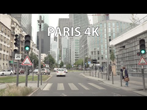 Skyscraper City - Paris 4K - Driving Downtown