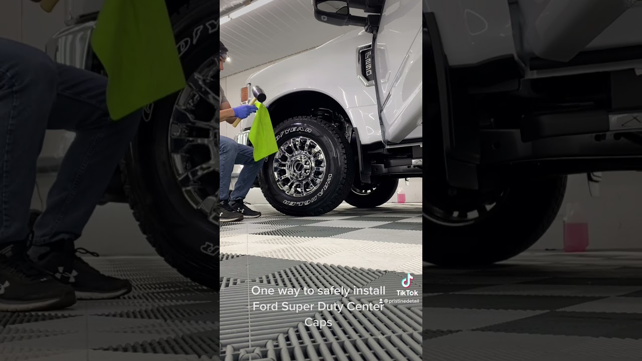 Installing Super Duty Wheel Center Caps