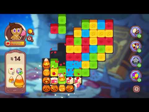CookieRun: Witch's Castle Level 497 [Gameplay] | Cookie Run Witch Castle #match3 #cookie #run