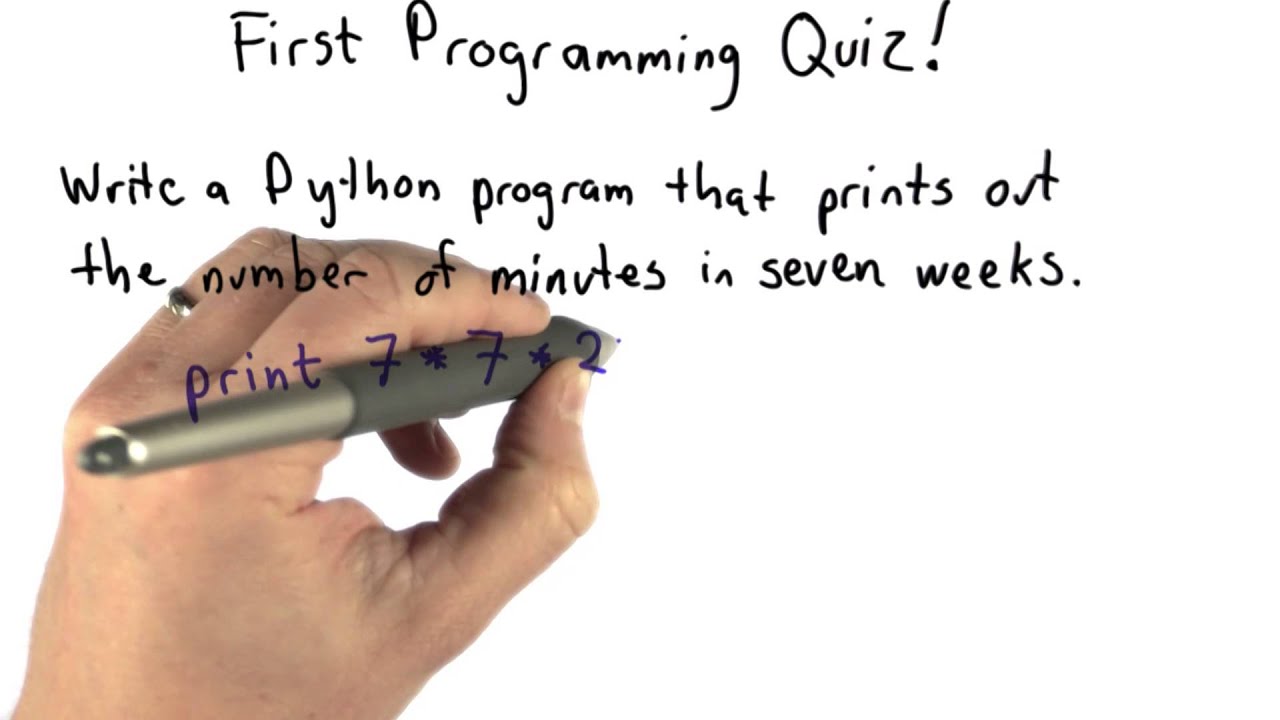 First Programming Quiz Solution - Intro to Computer Science