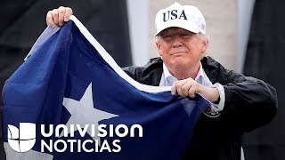 Trump visita Texas por las inundaciones, pero sin poner un pie en Houston