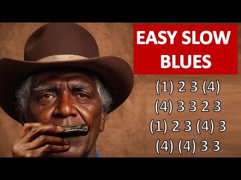 EASY SLOW BLUES ON HARMONICA ( CHROMATIC ), ARMÓNICA CROMÁTICA, TABS, GAITA DE BOCA, MUNDHARMONIKA