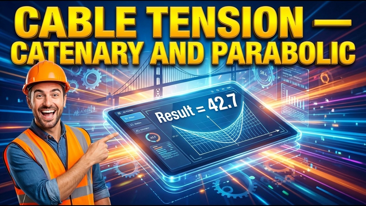 Cable Tension Calculator — Catenary and Parabolic