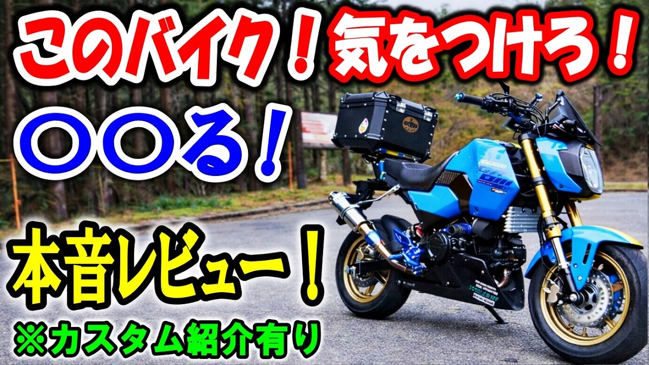 【グロム 1年 レビュー】　現行グロム買って1年！乗った感想とカスタムの紹介！