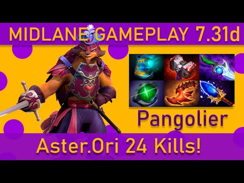 ⭐️24 Kills! Aster.Ori Pangolier Mid Gameplay